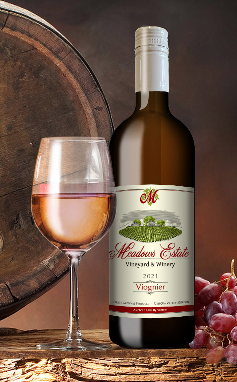 Oregon Voignier White Wine Meadows Estate Winery