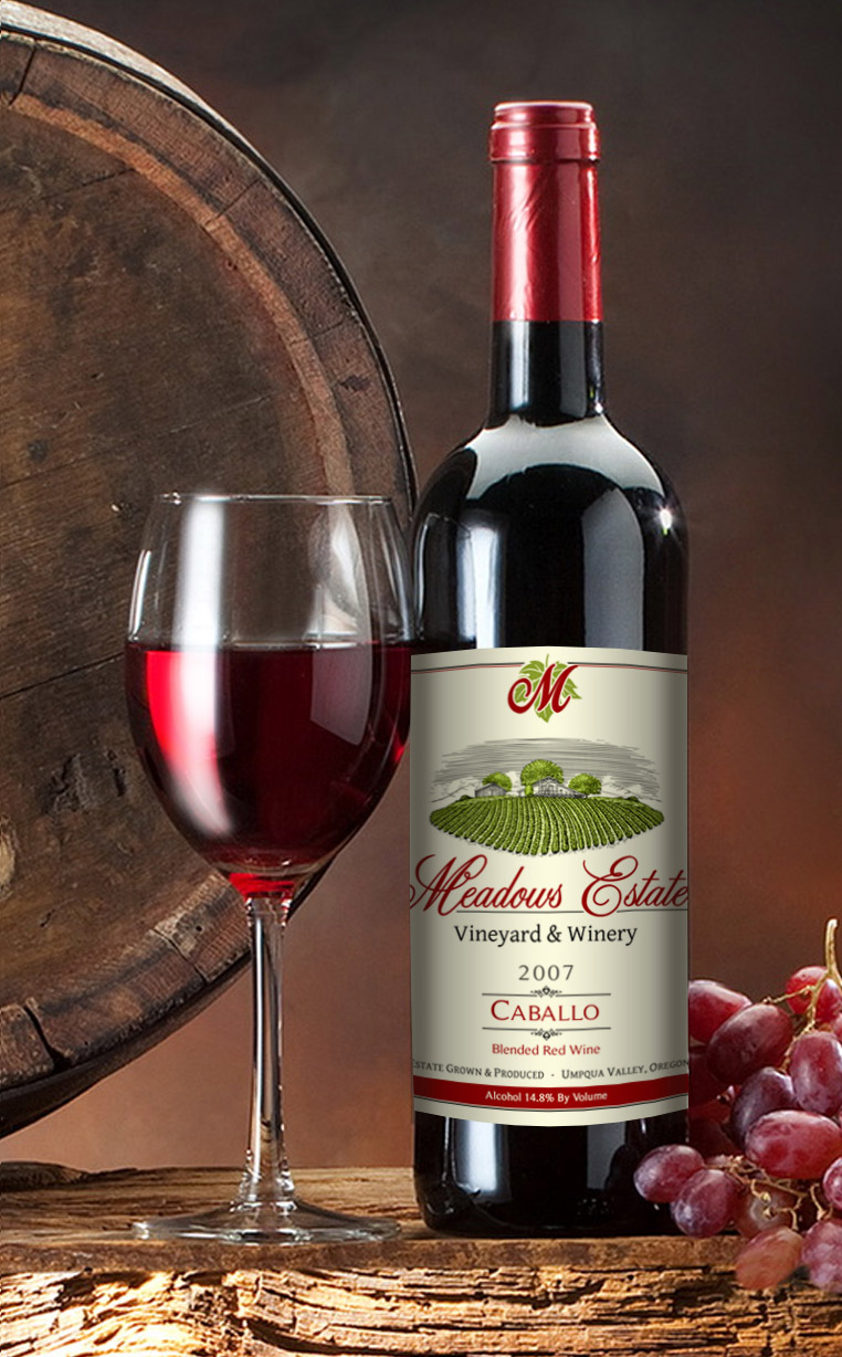 Cabello Oregon red Wine Meadows Estate Winery